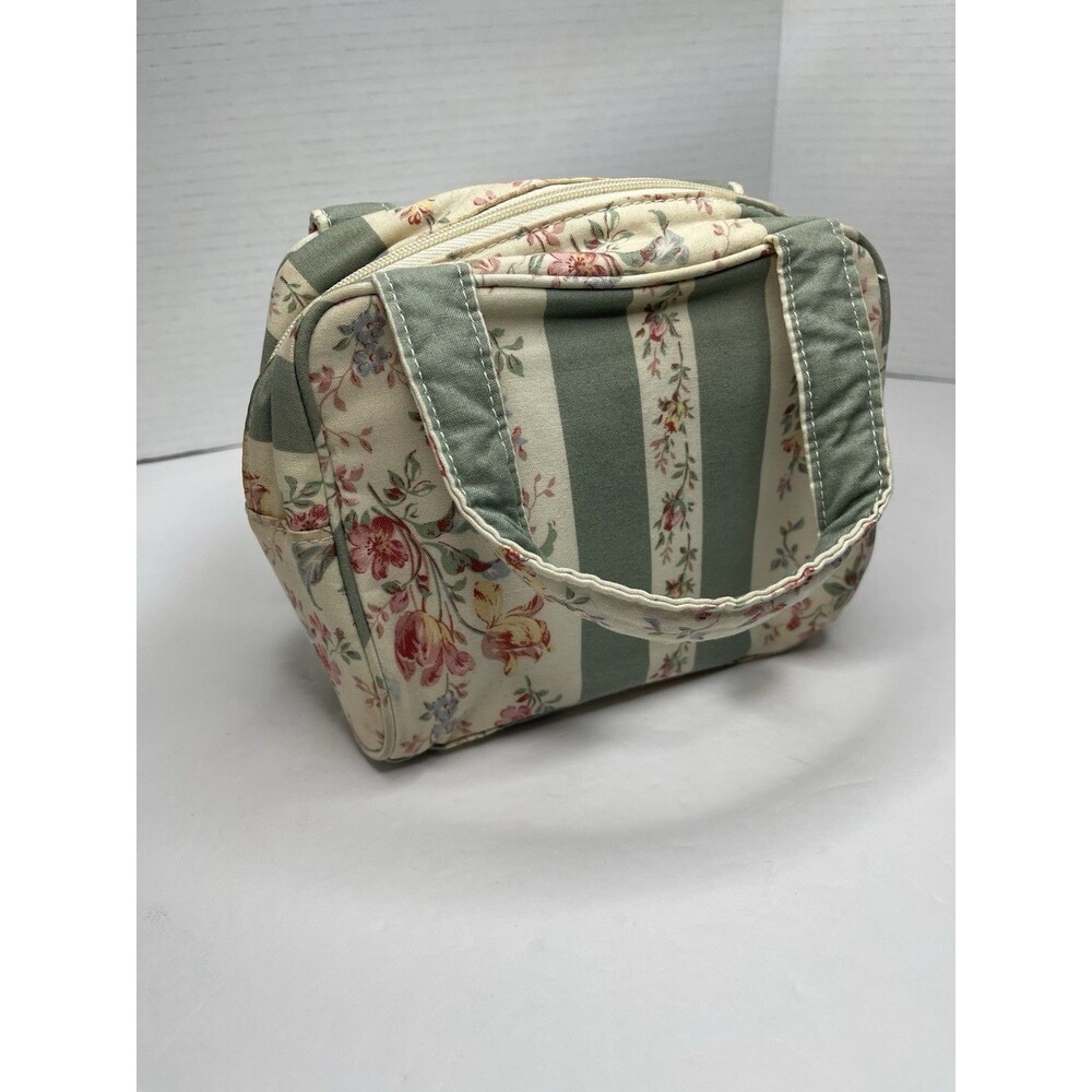 Lauren Ralph Lauren Vintage 90s Floral Makeup Bag 6x7" Zip Up LRL